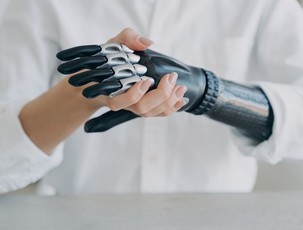 High Tech Carbon Electronic Hand Modern Technology 5ZWABQ7 1 1